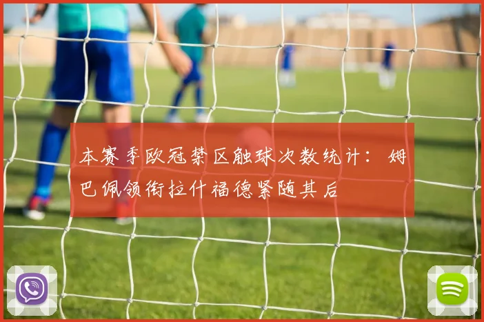 本赛季欧冠禁区触球次数统计：姆巴佩领衔拉什福德紧随其后